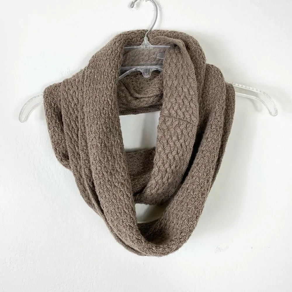 Banana Republic Brown Knit Wool Blend Infinity Scarf